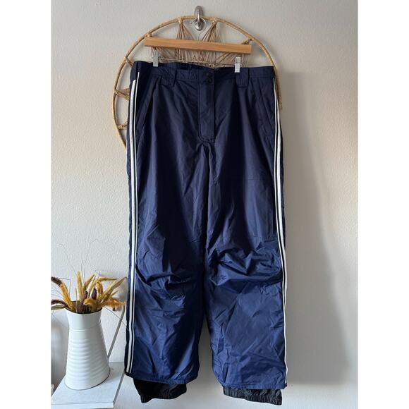 Womens Blue White Waterproof Obermeyer Snowboard Ski Pants ATC AC Insulated Sz18 - Picture 1 of 13